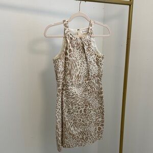 Calvin Klein Beige Animal Print Dress